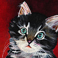 Kitten in Red Painting by Vic Ritchey Kitten in Red Painting by Vic Ritchey