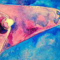 Pink on Blue Painting by Patricia Arroyo Pink on Blue Painting by Patricia Arroyo