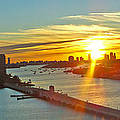 Port of Miami Panorma at sundown Photograph by Dejan Jovanovic Port of Miami Panorma at sundown Photograph by Dejan Jovanovic