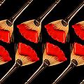 Red Fan Dance Photograph by Andee Design