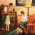 Remember when we Listened to the Radio Painting by Frank SantAgata Remember when we Listened to the Radio Painting by Frank SantAgata