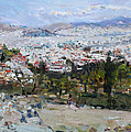 View of Athens from Acropolis Painting by Ylli Haruni View of Athens from Acropolis Painting by Ylli Haruni