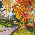Viola in a Nice Autumn Day Painting by Ylli Haruni Viola in a Nice Autumn Day Painting by Ylli Haruni