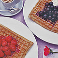 Waffles and summer berries Photograph by Frank Lee Waffles and summer berries Photograph by Frank Lee