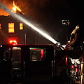 Water On The Fire From Pumper Truck Photograph by Daniel Reed Water On The Fire From Pumper Truck Photograph by Daniel Reed