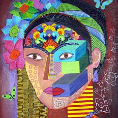 Frida Con Mariposas Painting by Arturo Martinez - Fine Art America