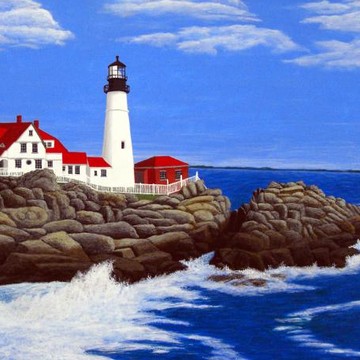  Coastal Beacons - Lighthouse Paintings 