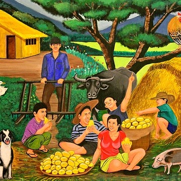 Filipino Paintings Painted by Lorna Maza and Cyril Maza
