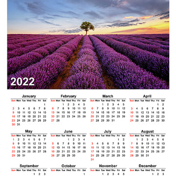 One Page 2022 Calendars