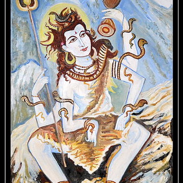 Paintings On Siva And Krishna -original Paintings