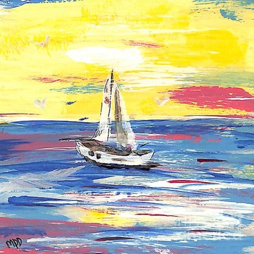 Sea- Ocean- Water and Boat Paintings- Coastal Creations