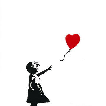 Banksy Girl Heart Balloon reusable STENCIL Graffiti Template Wall Art  Painting