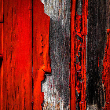 Abstract Old Red Barn