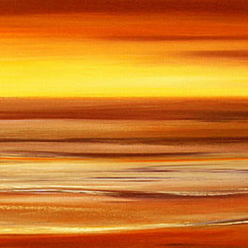 Abstract Sunset and Sunrise Paintings and Prints