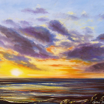 Beautiful Sunset and Sunrise Paintings - Sunsets - Original Paintings of Sunsets in Realistic and Abstract Style.