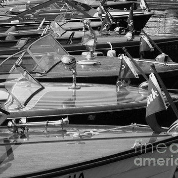 Classic Cars and Boats in Black and White