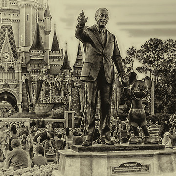 Disney World In Black And White