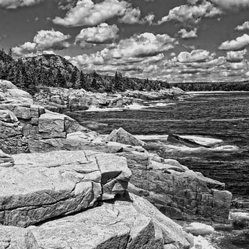 Maine Black and White Seascapes