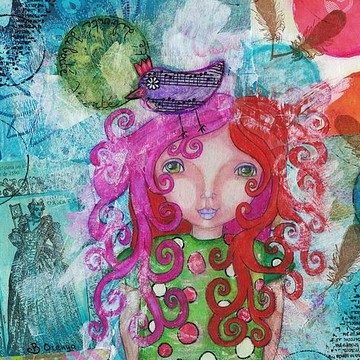 Mixed media paintings - characters and places