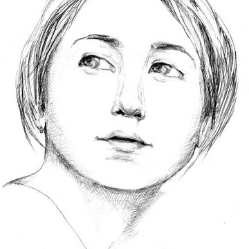 Outlines And  Features. Drawing Portraits