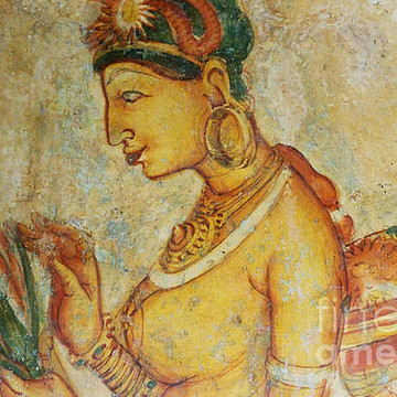 Sigiriya Cave Painting. Sri Lanka