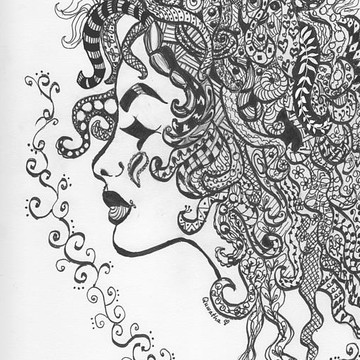 Tangles and  Doodles and Line art