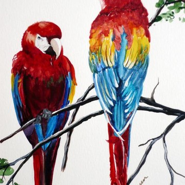Watercolor         Scenery  Landscapes And Birds