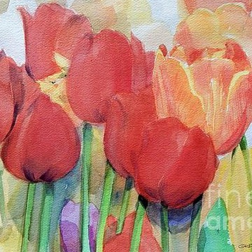 Watercolors of Spring Flowers