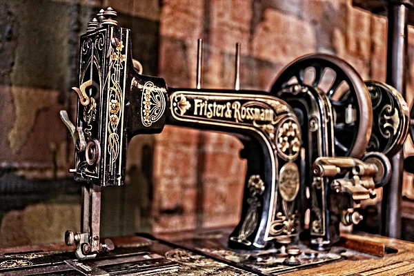 antique Frister Rossmann sewing machine Duvet Cover by Nick Difi - Pixels