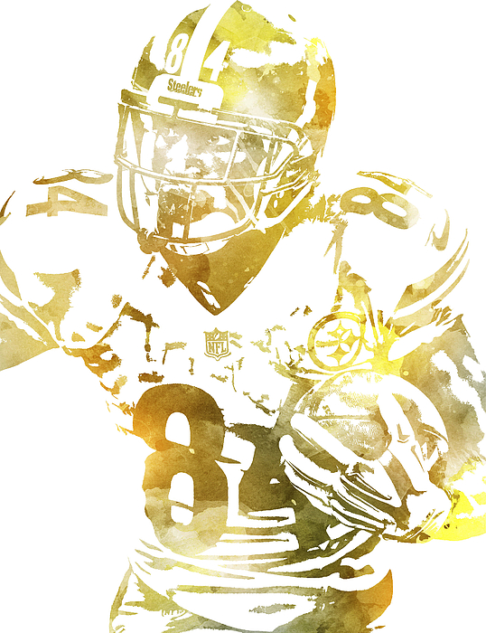 Antonio Brown Steelers Art 3 Greeting Card by Joe Hamilton