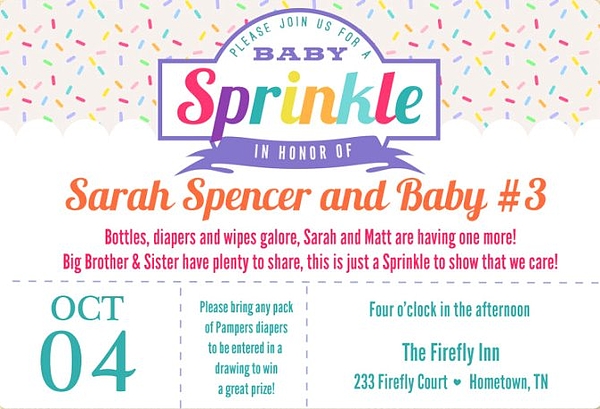 Diaper sprinkle best sale invitation wording