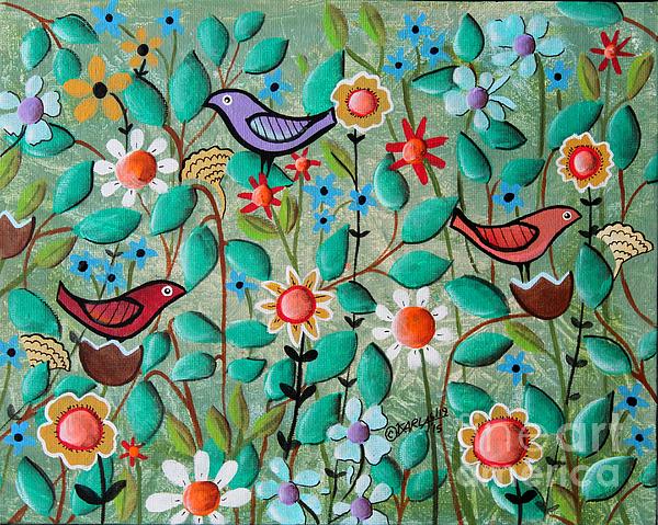 Blooms 1 Folk Art by KARLA GERARD 