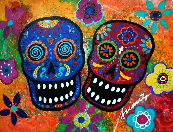 Dia De Los Muertos Couple Painting