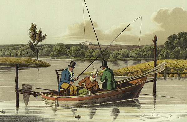 Fishing in a Punt Bath Towel by Henry Thomas Alken - Bridgeman Prints