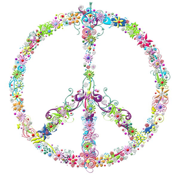 Flowery Peace Symbol T-Shirt for Sale by Tymbre