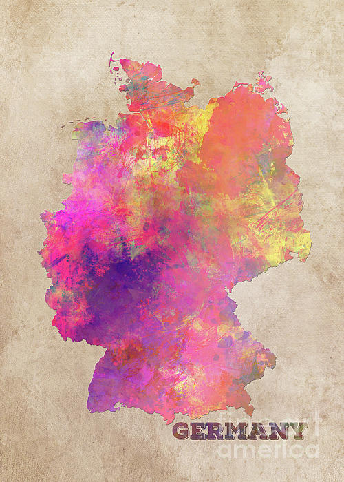 Germany Map Digital Art