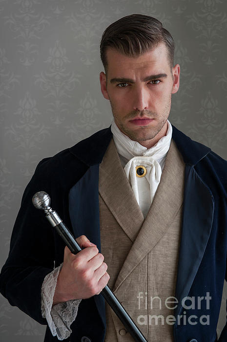 Victorian Man Holding A Silver Topped Cane Youth T-Shirt by Lee