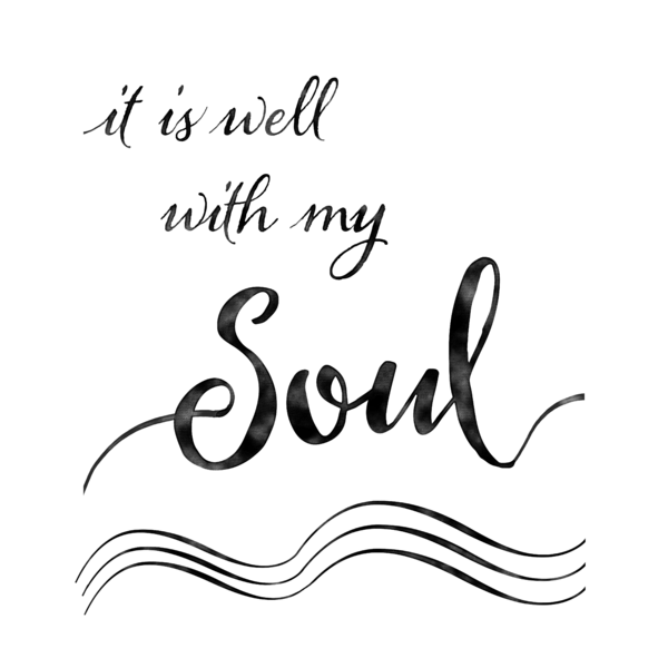 Inspirational Typography Script Calligraphy It Is Well With My Soul Greeting Card For Sale By Audrey Jeanne Roberts