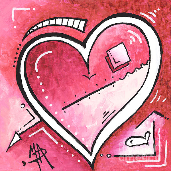 Pop Heart, Pink Heart' Sticker