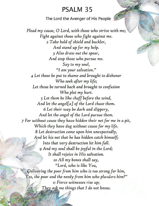 Psalm 35 Greeting Card For Sale By Trilby Cole
