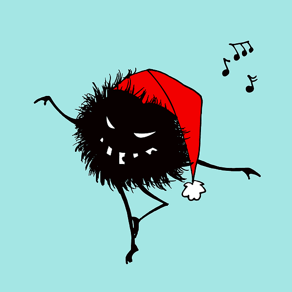 Singing And Dancing Evil Christmas Bug Digital Art