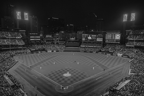 St. Louis Cardinals Busch Stadium Gateway Arch 1 Canvas Print / Canvas Art  by David Haskett II - Instaprints