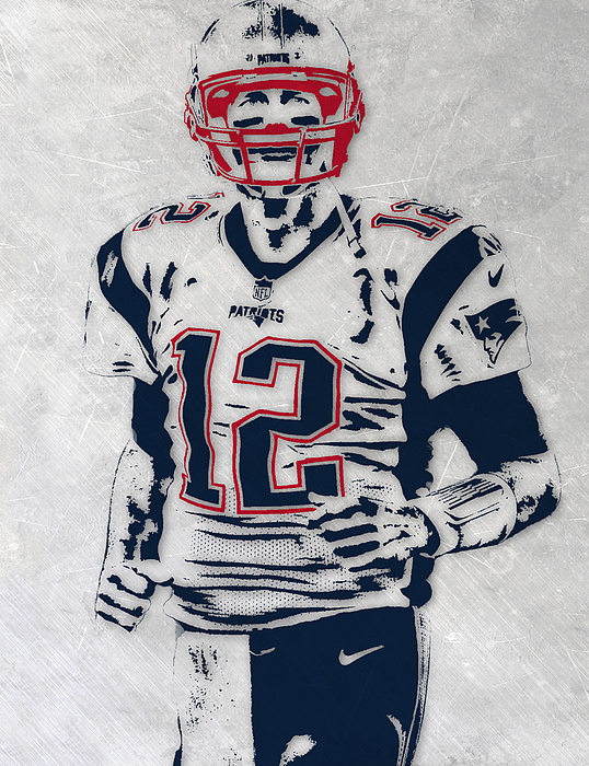 Tom Brady Art 2 Youth T-Shirt by Joe Hamilton - Pixels Merch