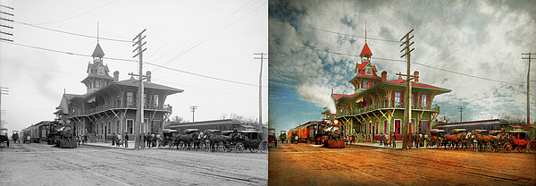 Train Station - Pensacola FL - The Louisville and Nashville Railroad 1900 iPhone  Case by Mike Savad - Mike Savad - Artist Website