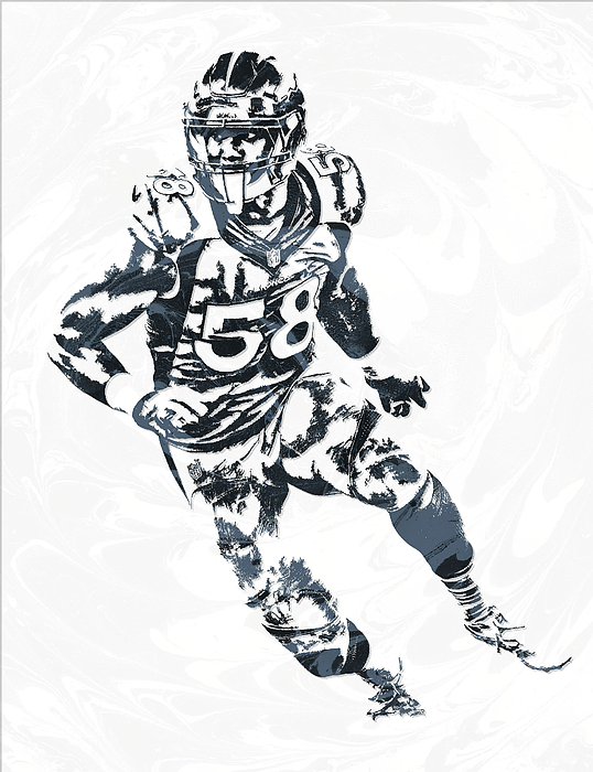 Demaryius Thomas DENVER BRONCOS PIXEL ART Mixed Media by Joe Hamilton -  Pixels