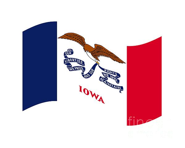 Waving Iowa Flag Digital Art