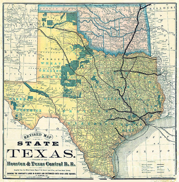 Jon Neidert - 1876 Texas Railroad Map