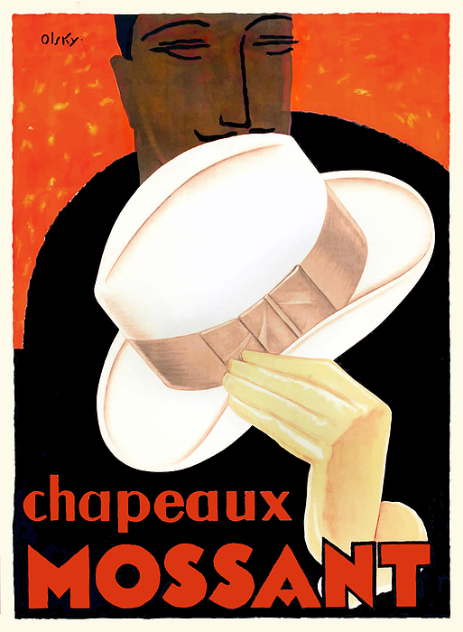 1928 Chapeaux Mossant French Advertising Poster Duvet Cover for Sale by ...