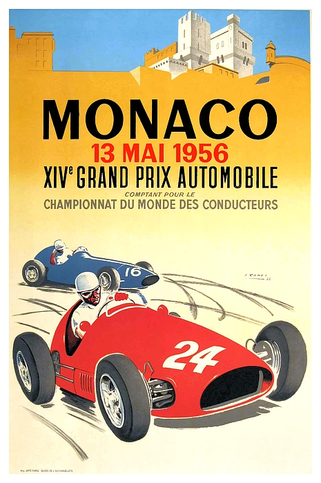 1955/モナコグランプリGRAND PRIX MONACOポスター | アトリエ