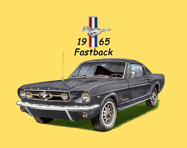 Mustang Fastback 1965 Painting
